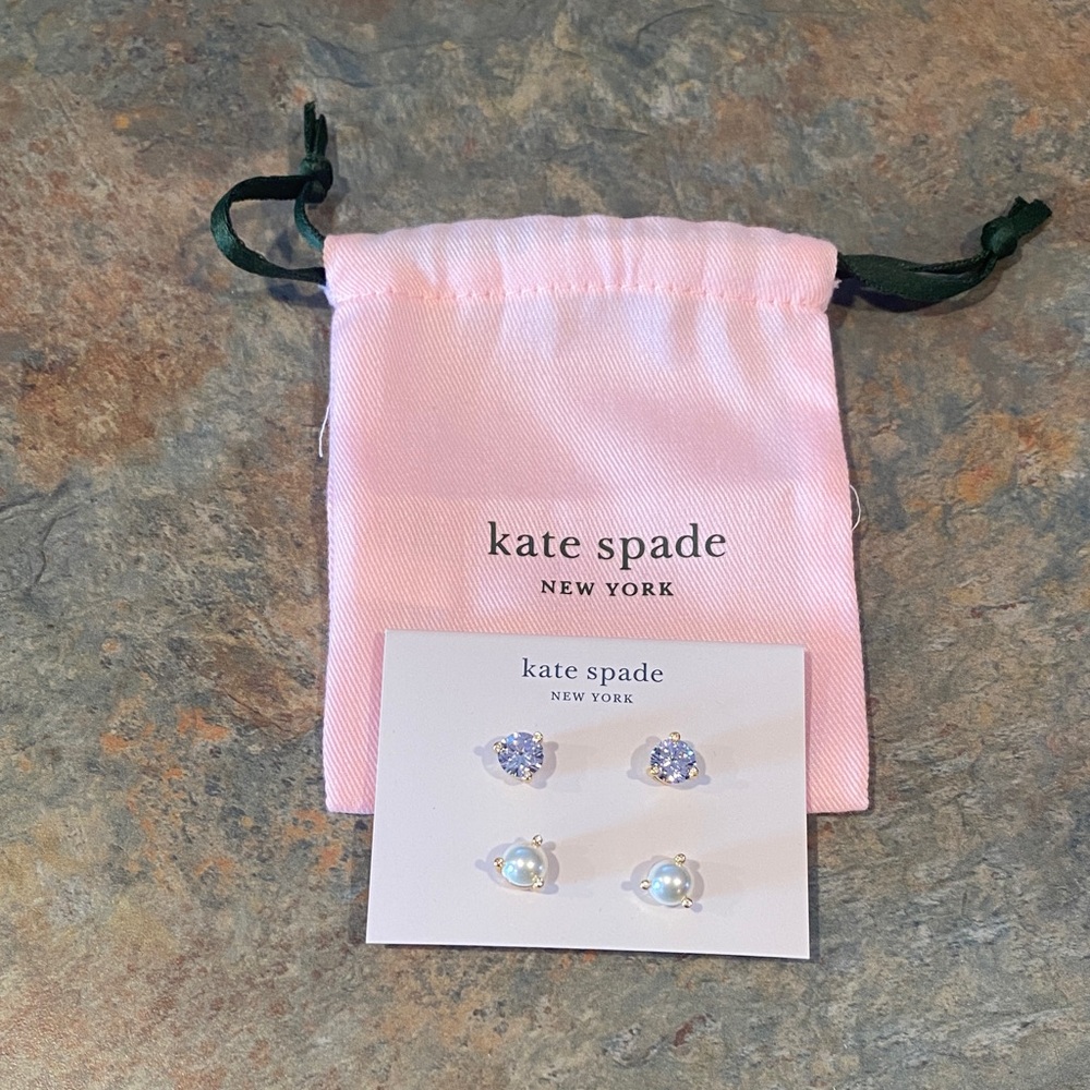 Kate Spade Set of 2 Earrings with Dust Bag NWT